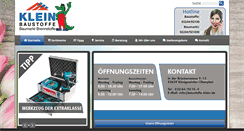 Desktop Screenshot of baustoffe-klein.de