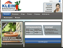 Tablet Screenshot of baustoffe-klein.de
